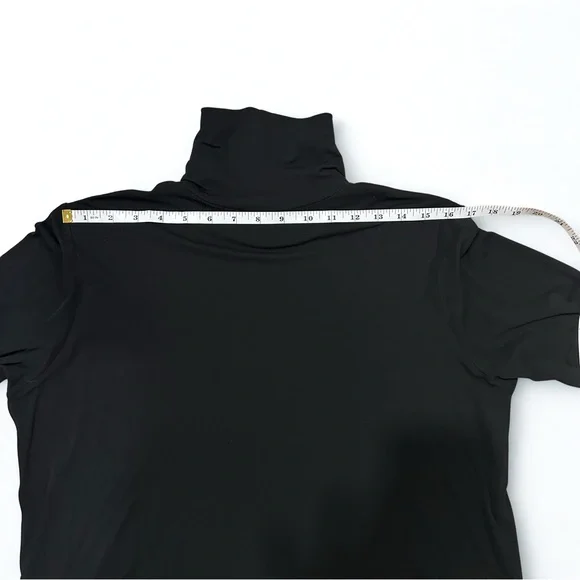 Eileen Fisher Black Turtleneck Long Sleeve Size L 100% Silk Mélange Turtleneck - Picture 8 of 10